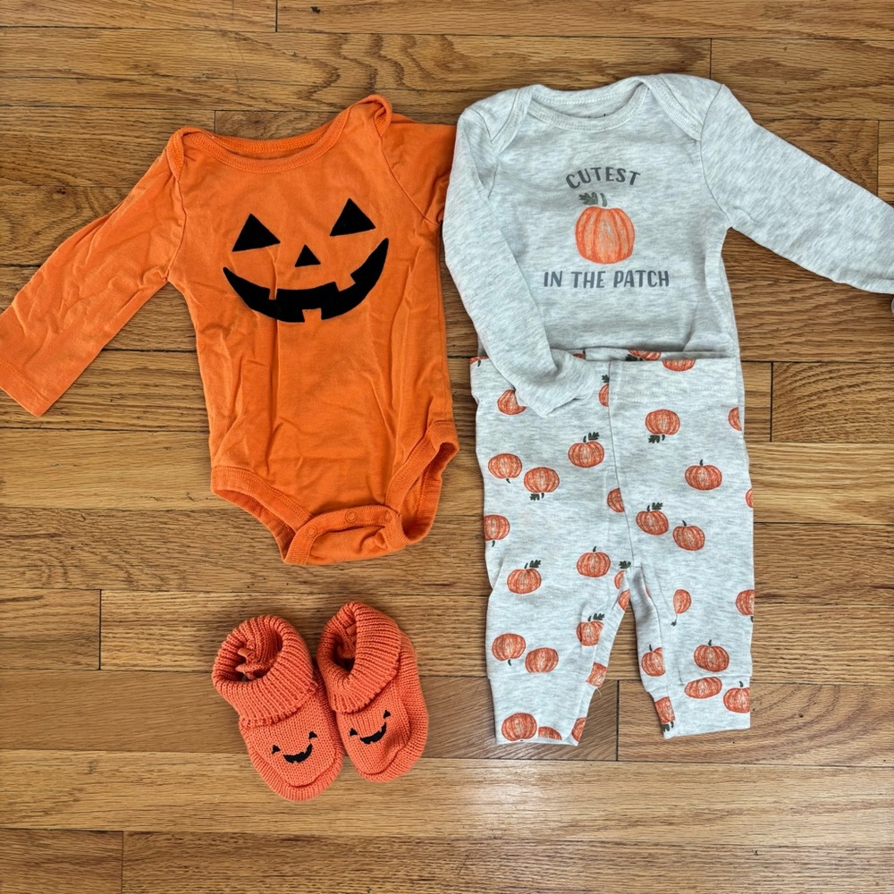 Pumpkin Themed Baby Outfit Bundle